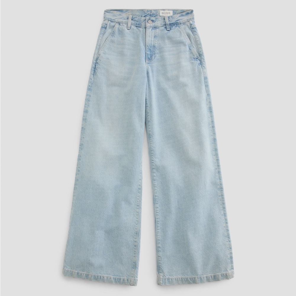 AG Adriano Goldschmied Stella Light Blue Wide Leg Jeans 29